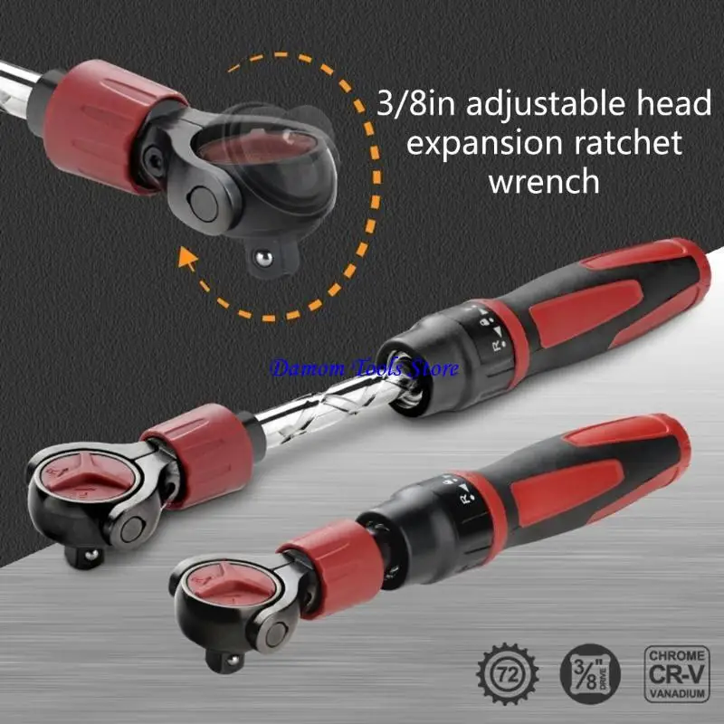 57be 3/8inch محرك الأقراص Ratchet Quick Release Portable Ratchet Wrench 72 Tooth Ratchet