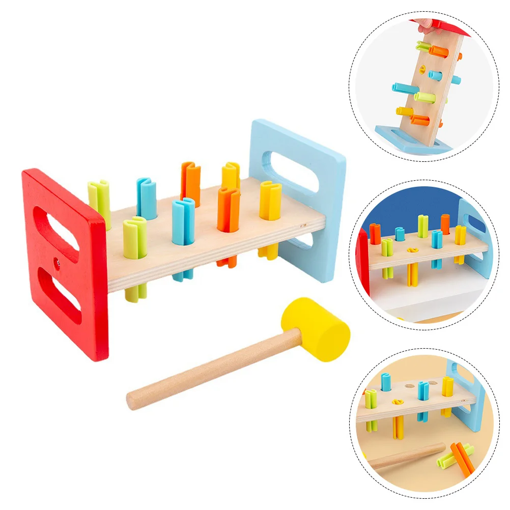 1 conjunto crianças martelando conjunto de madeira whack brinquedo cedo jogo educativo mão-olho coordenação treinamento interativo toupeira para