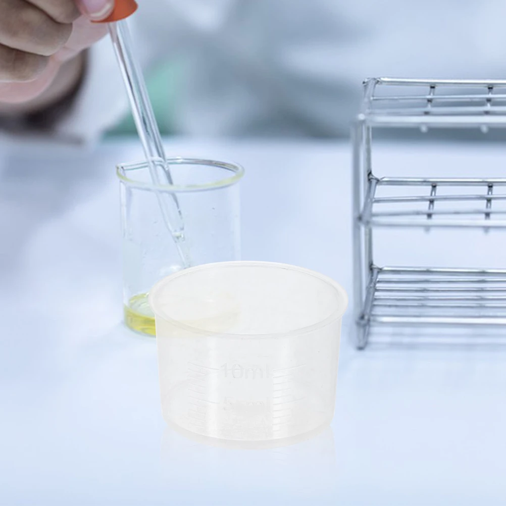 

200Pcs Plastic Measuring Cups Thickened Transparent Graduated Scale Cups for Epoxy Resin Mixing Baking Medicine Labs