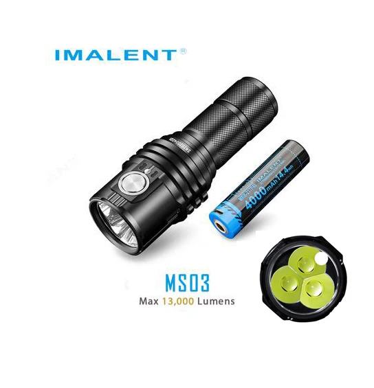 IMALENT MS03 13000 Lumens  324 Meters Mini Powerful Flashlight LED Rechargeable  Torch With 21700 Battery