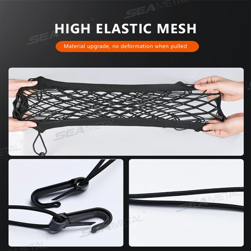 BLALION Motorcycle Helmet Storage Trunk Bag Motorcycle Luggage Net Hook Hold Cargo Bike Scooter Mesh Fuel Tank Luggage Equipaje image 3