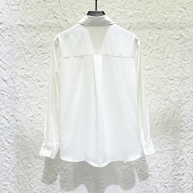 PFHQ تصميم جديد الرجال قميص ملون الماس الديكور شخصية الموضة طويلة الأكمام بدوره إلى أسفل طوق الاتجاه الذكور القمصان 21E7903 #4