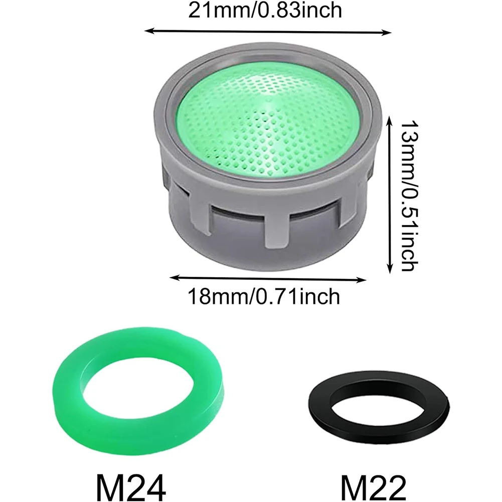 Aerator kran plastikowy ABS 1.5 GPM M22 czarny ogranicznik przepływu uszczelki korek do akcesoria do kąpieli części zamiennych do aeratora