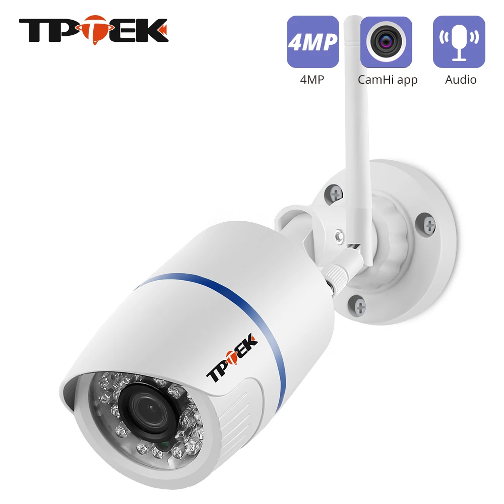 IP Camera WiFi 4MP Outdoor Wi Fi Security CCTV Camera 1080P Wireless Surveillance Wi-Fi Bullet IP Video HD Camara CamHi Cam