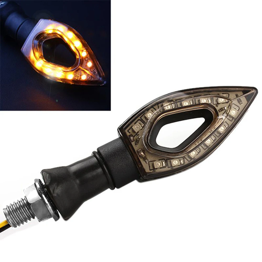 Amber Lights Motorcycle Turn Signal New Universal Waterproof 1 Pair 12 LED