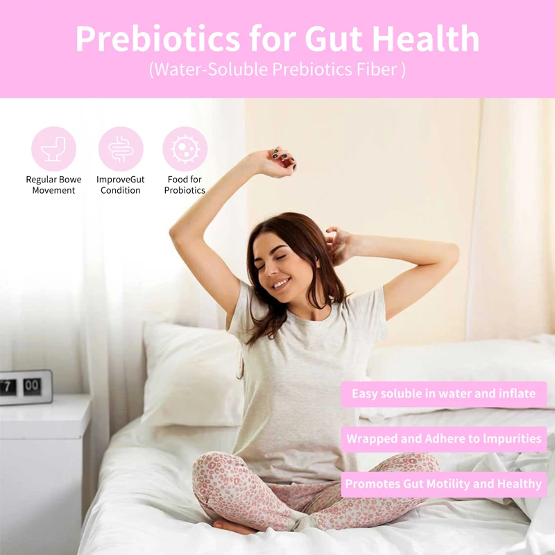 Female private probiotics for intestinal health, containing prebiotics and digestive enzymes with pH balance in 60 capsules