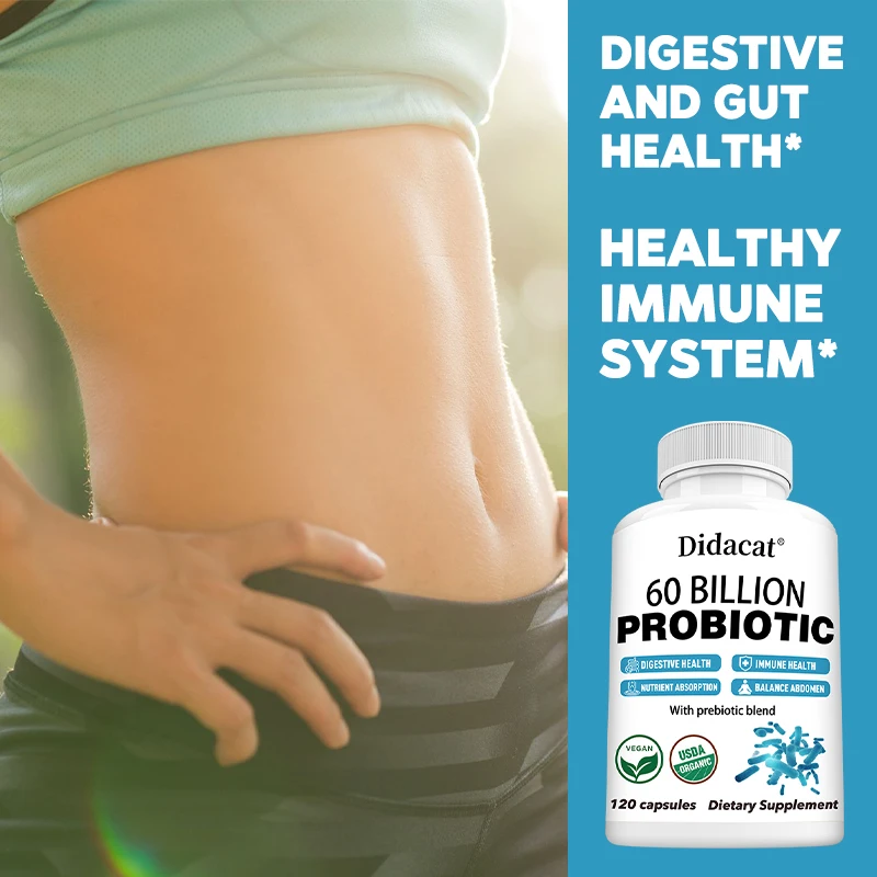 Probiotic Supplements Balance Cholesterol, Support Digestive, Gut and Immune Health, and Improve Nutrient Absorption