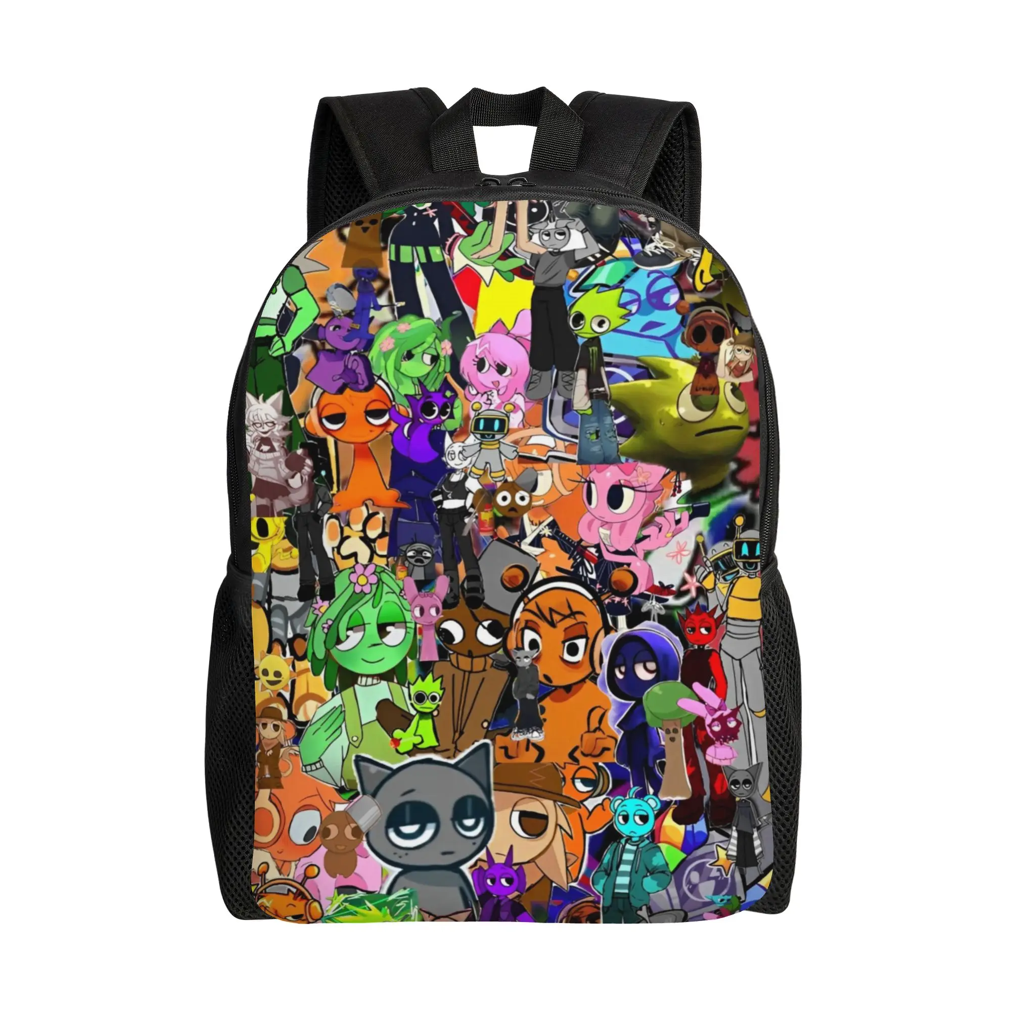 

Рюкзак Sprunki Cool: городской, студенческий, деловой, для музыкантов, для игр, для мужчин и женщин, для ноутбука, сумка через плечо