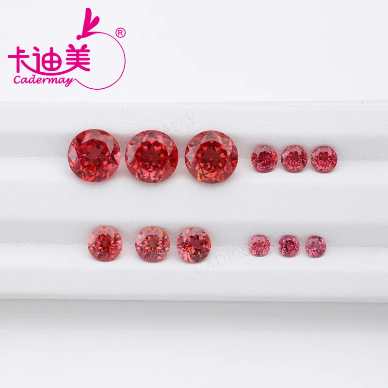 CADERMAY Pear Shape Padparadscha Lab Grown Sapphire With Inclusions Loose Stone With AGL Certificate For Jewelry Making DIY