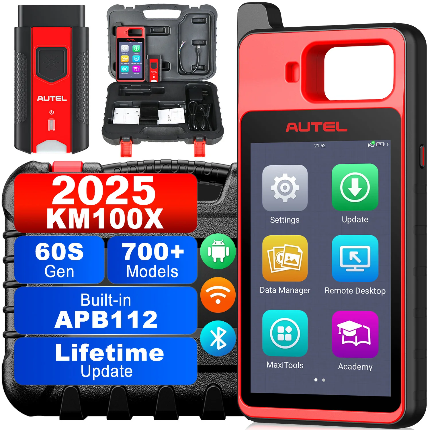 2025 Autel MaxiIM KM100 Car Key Generator Immobilizer IMMO Learning Tool Free Update Online Lifetime Original