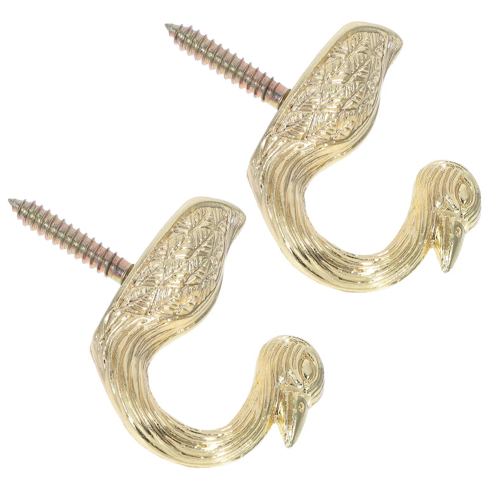 

2 Pcs Hooks Zinc Alloy Curtain Wall Tiebacks Durable European Style Wall Holdbacks for Pleated Drapes Metal Hardware