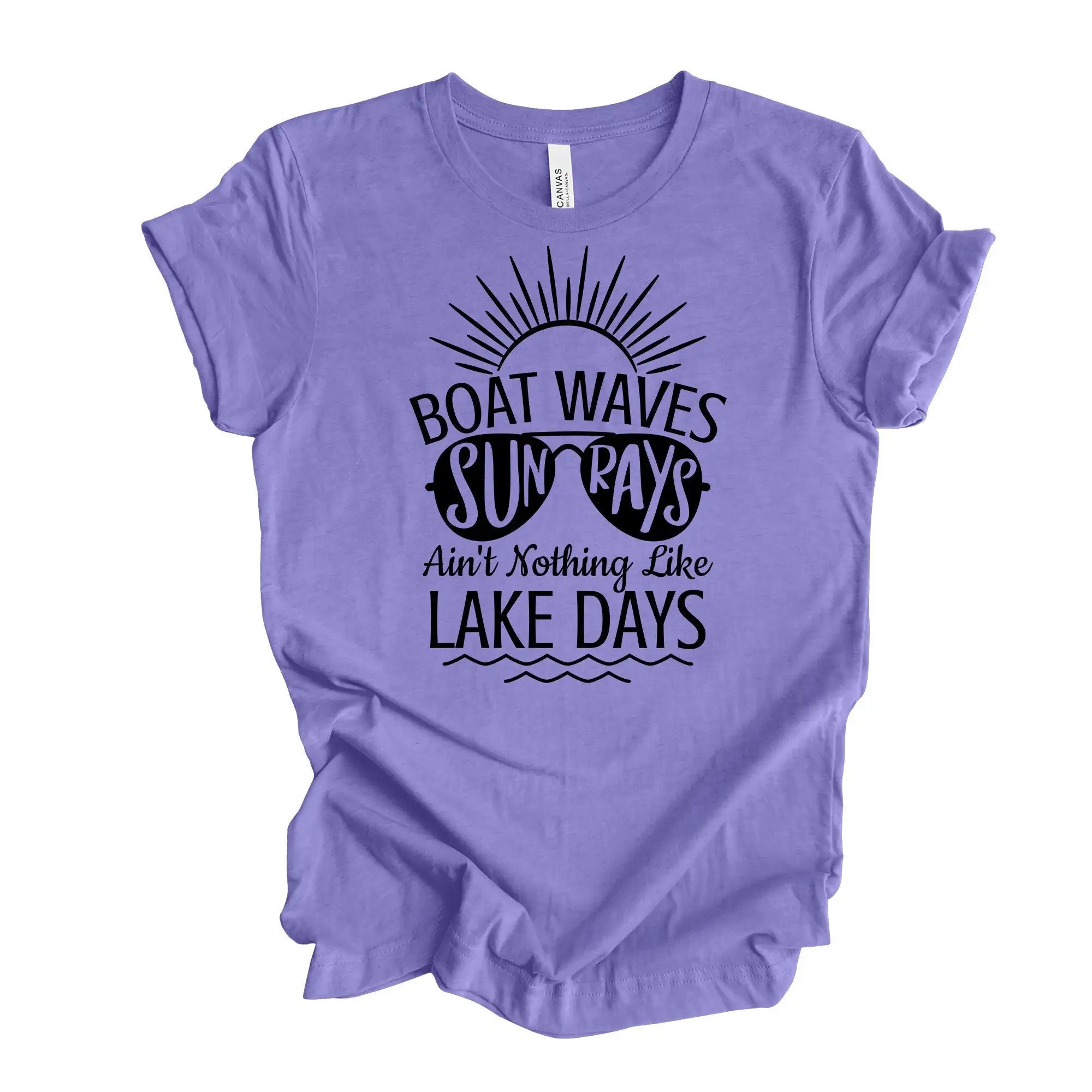 Lake Time T Shirt Boat Wave Sun Rays Ain'T Nothing Like Days Day Design On Premium Unisex 4 Color Choices 3X 4X