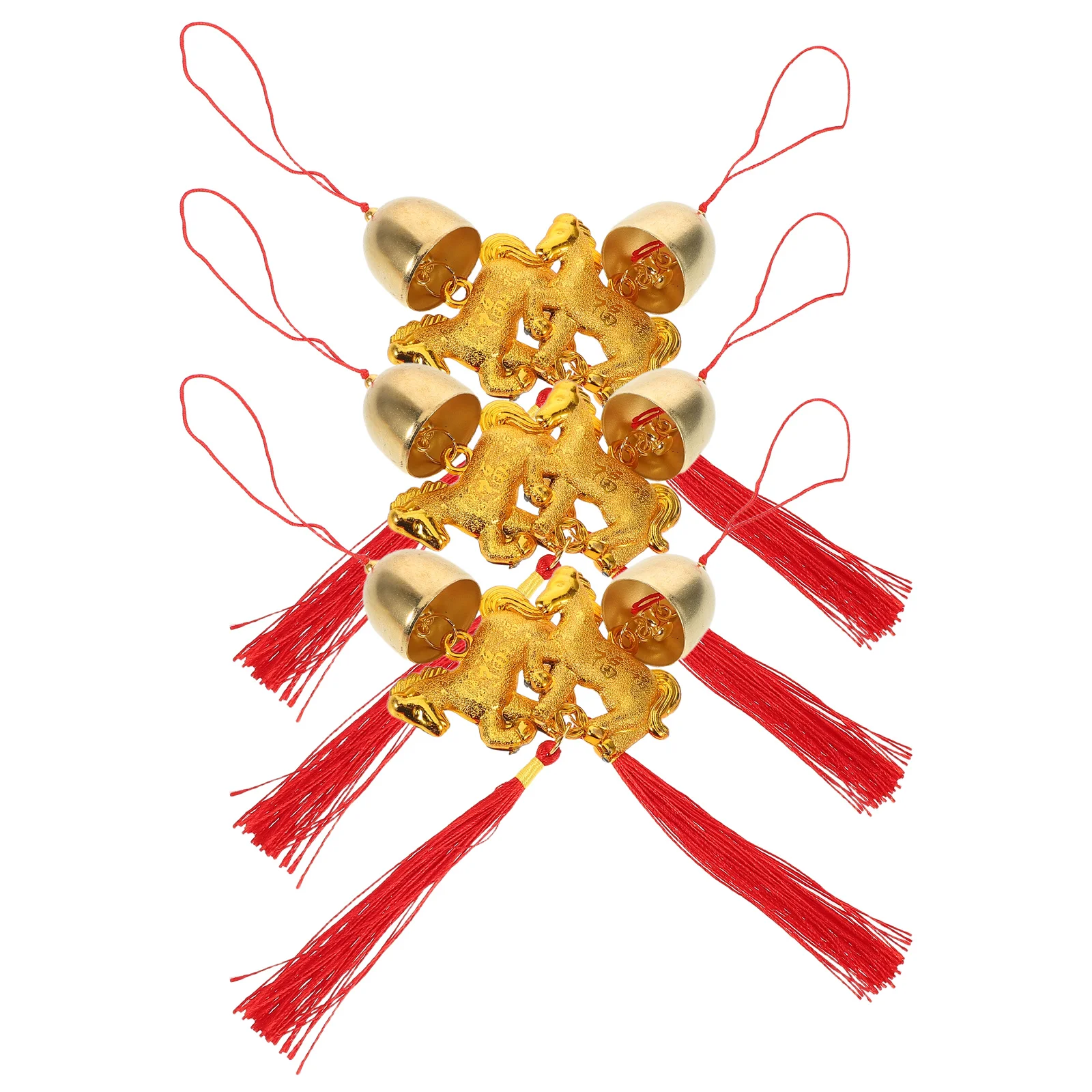 

6 Pcs Wind Chime Pendant House Warming Chimes The Bell for outside Horse Hanging and Bells Metal