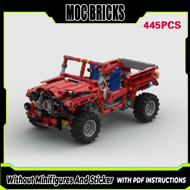 

Конструктор City Car Model MOC: Модульный внедорожный пикап F-Model. Технологичный подарок для детей. Набор для сборки.