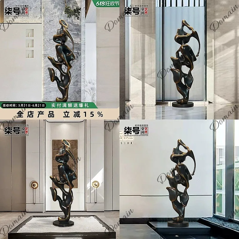 New Chinese Style Taihu Stone Floor Sculpture Artificial Landscape Decor for Living Room Office