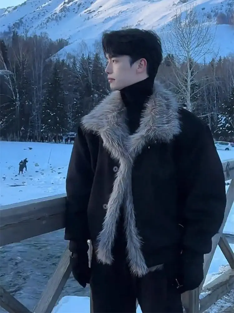 

Мужская зимняя куртка из утолщенного хлопка с дизайном Mountain Eagle, приталенного кроя, с длинными рукавами, на молнии, однотонная