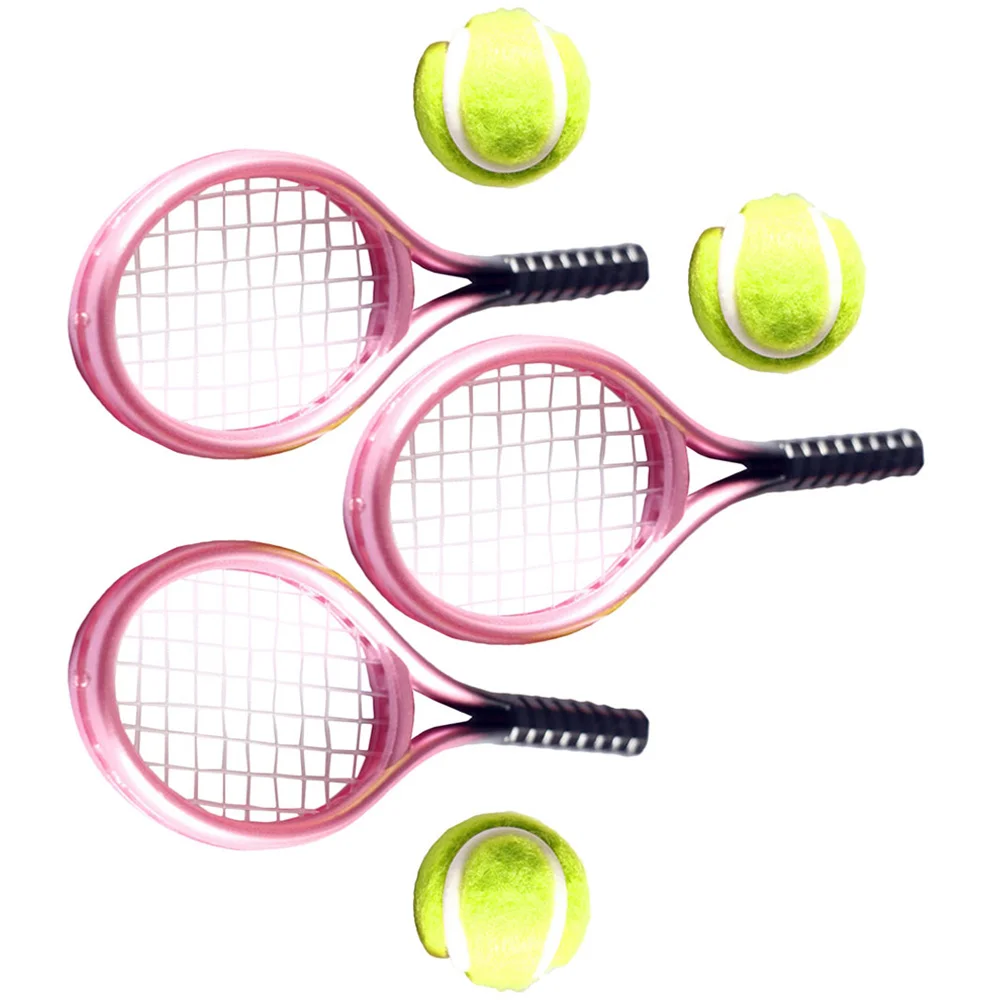 Racquet Tennis Racket Accessories for Photography Props Tool Model Embroidered Miniature Child