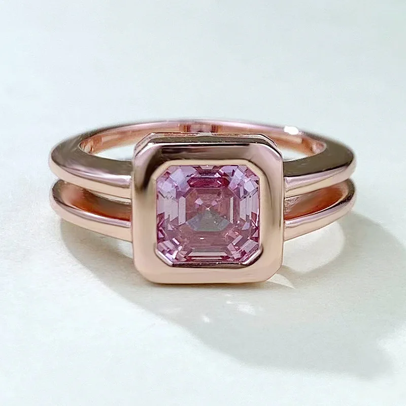 

9k 14K Gold Set Natural Pink Green Tourmaline Gemstone Finger Band Ring Luxury Fine Jewelry Topaz Garnet Sapphire Silver Rings