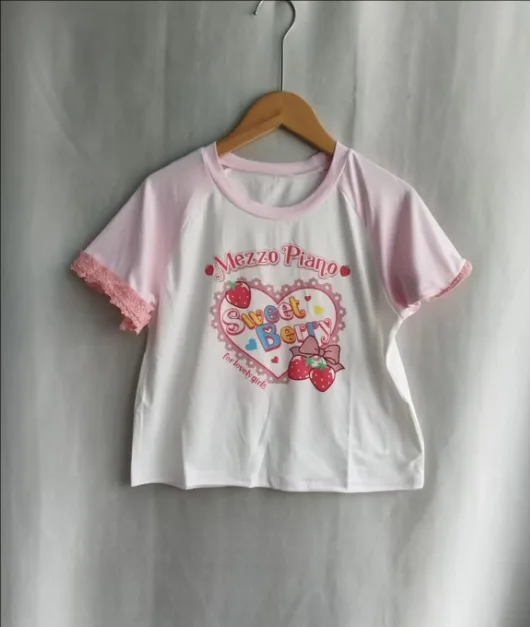 Sweet Polka Dot O-neck T Shirts Women Ropa Mujer Long Sleeve Tees Chic Cute Camisetas Y2k Tops Embroidery Strawberry Tshirt 2025 image 6