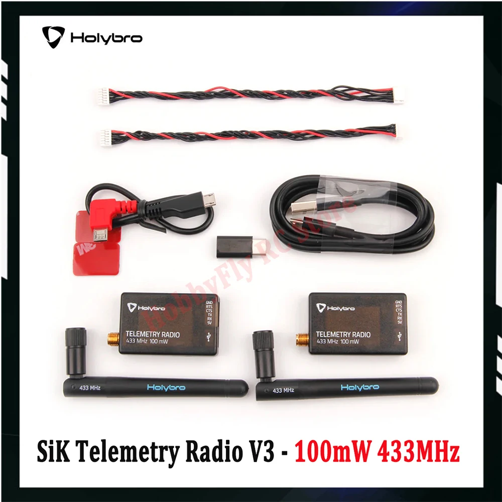 HolyBro SiK Telemetry Radio V3 100mW 500mW 433MHZ 915MHZ for APM Pixhawk Radiolink MINI PIX RC Drone Flight Controller