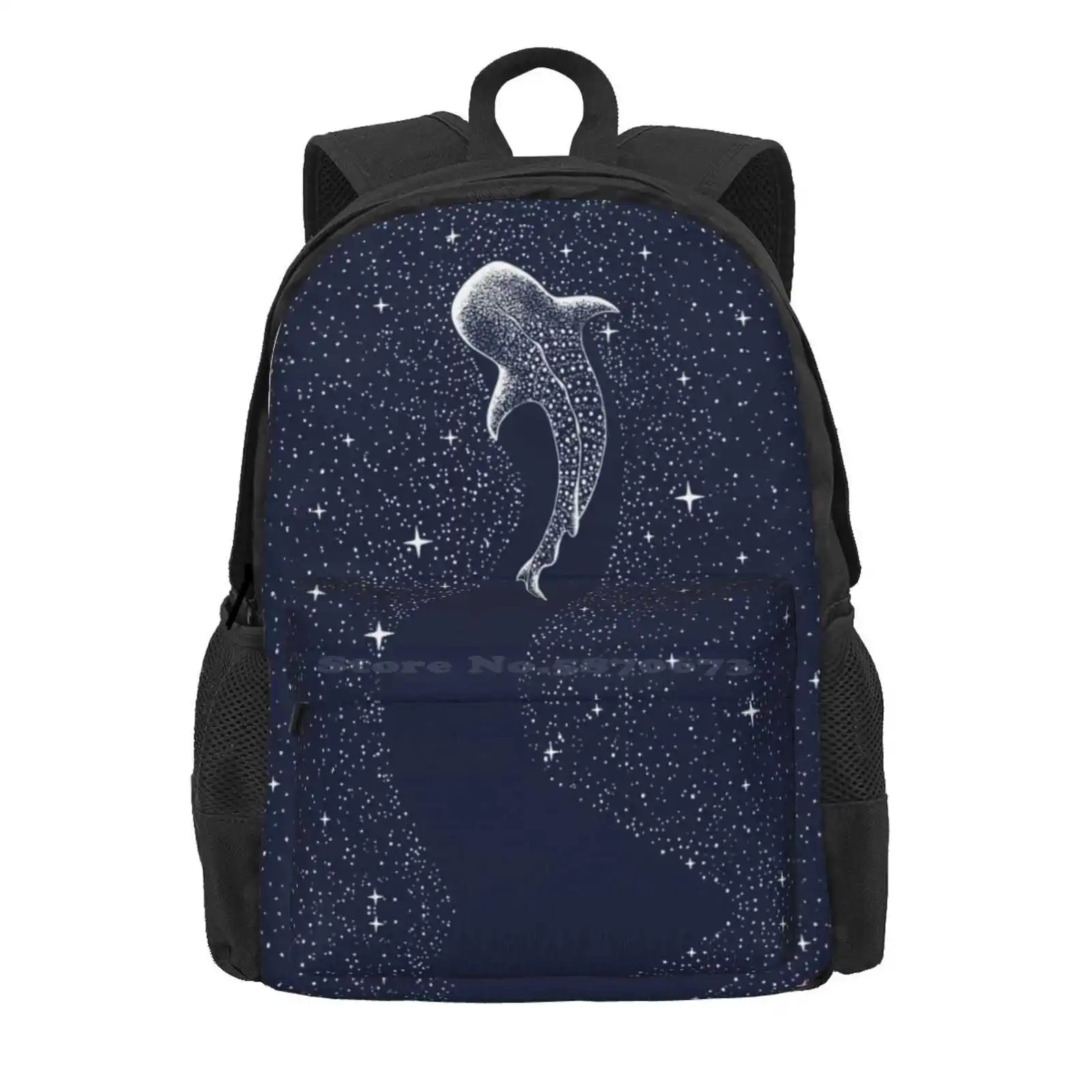 Star Eater Hot Sale Schoolbag Backpack Fashion Bags Whale Shark Animal Space Stars Artsy Dreamscape Fish Surrealist Peaceful