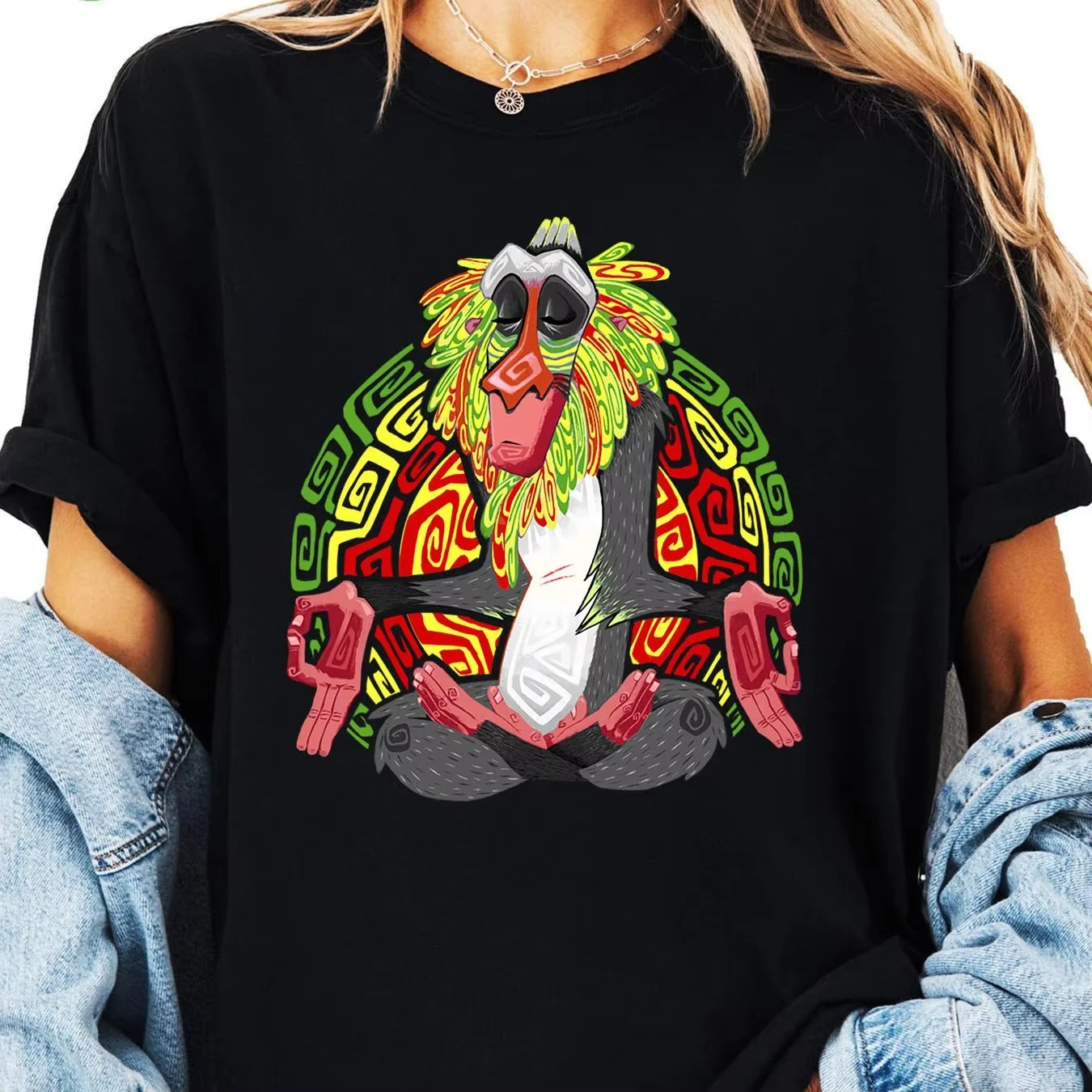 

Хлопковая футболка унисекс в стиле «Король Лев Рафика» Y2K, мужская модная милая повседневная женская рубашка большого размера с героями мультфильмов «Четыре сезона»