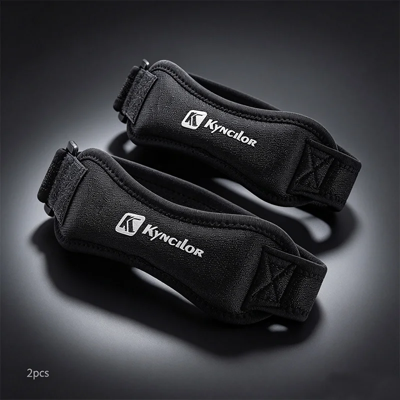 2PC Patella Kneecap Band Adjustable Silica Gel Knee Tendon Strap Protector Knee Pad Running Sports Cycling Gym Knee Support