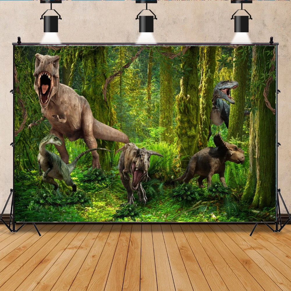 Jurassic World Backdrop Dinosaur Party Jurassic Park Photography Background Newborn Birthday Party Photozone Photocall Props