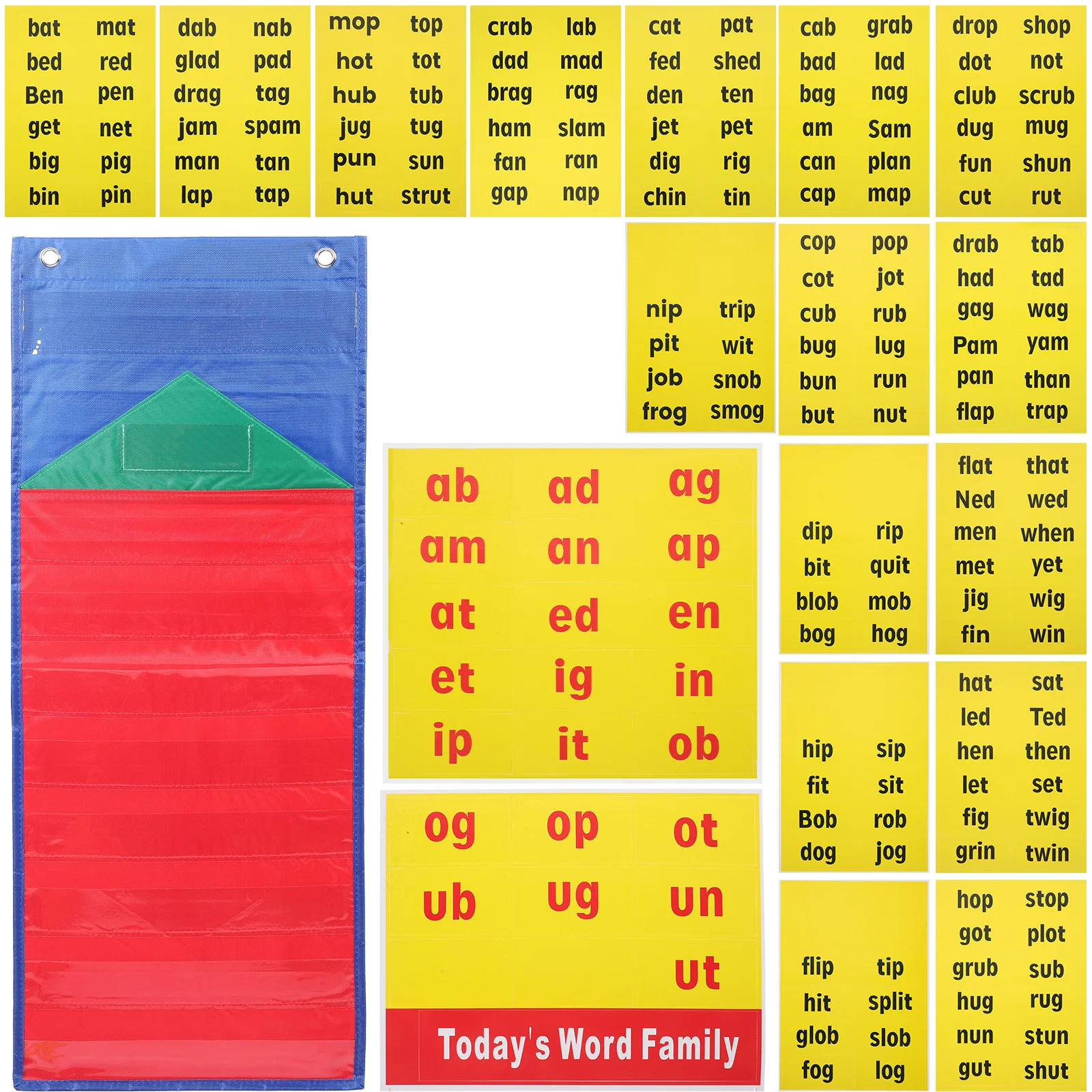 1Set Alfabet Spellingkaarten Kinderen Leren Woordspel Vroeg Educatief Hulpmiddel voor Peuters Lezen Bijpassende Activiteit Cognitief
