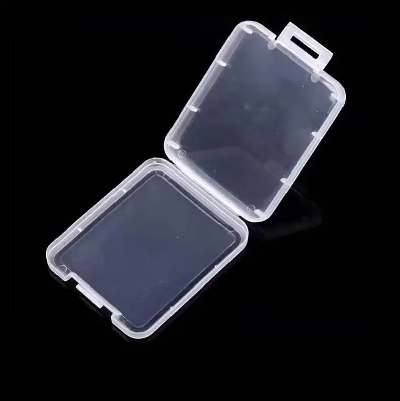 Protection Case Card Container Memory Card Boxes Plastic Transparent Storage Box Mini CF Card Easy To Carry Boxes ni135