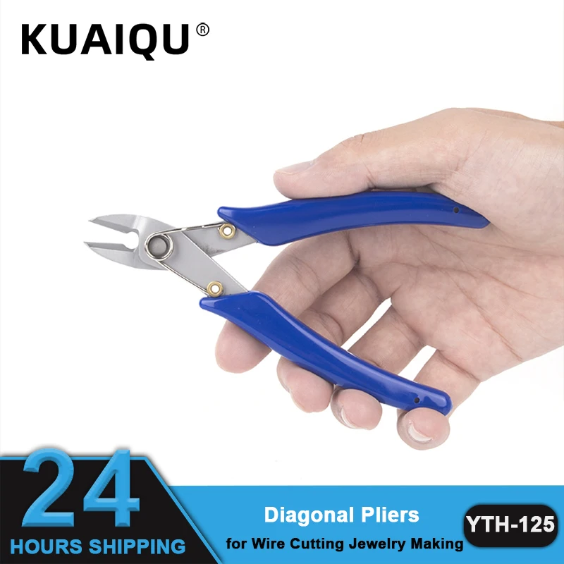 

Multi-tool Blue Wire Cutting Pliers 140mm Mini Cable Diagonal Pliers Fishing Nippers Stainless Steel Spring for DIY Model Making