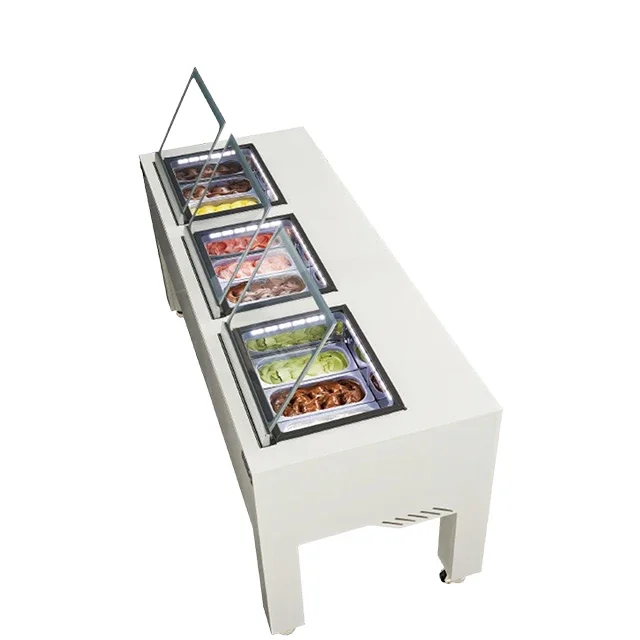 4 Barrel Pozztti Italian Mobile Ice Cream Display Freezer