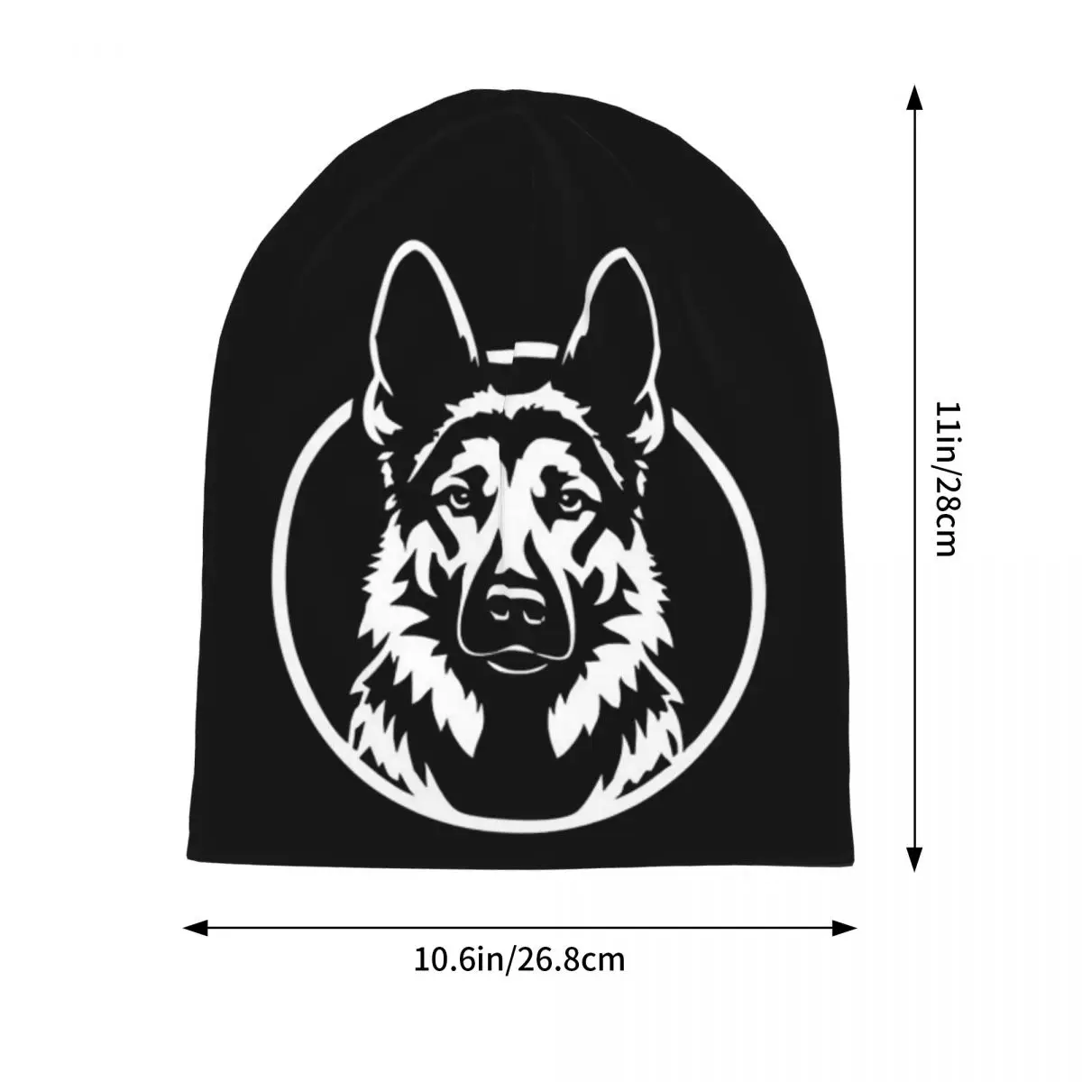German Shepherd Dog Unisex Adult Beanies Caps Knitted Bonnet Hat Warm Fashion Autumn Winter Outdoor Skullies Hats