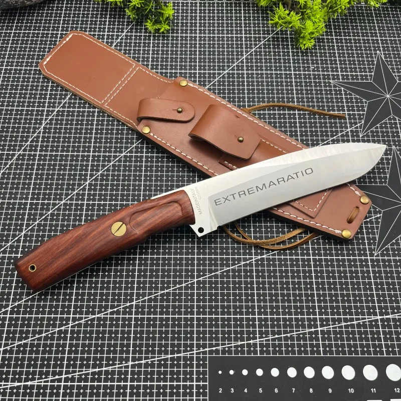 High-End Outdoor High Hardness Straight Knife Camping Chopping Wood Knife, Mul-Purpose Sharp Knife Hunting Knife