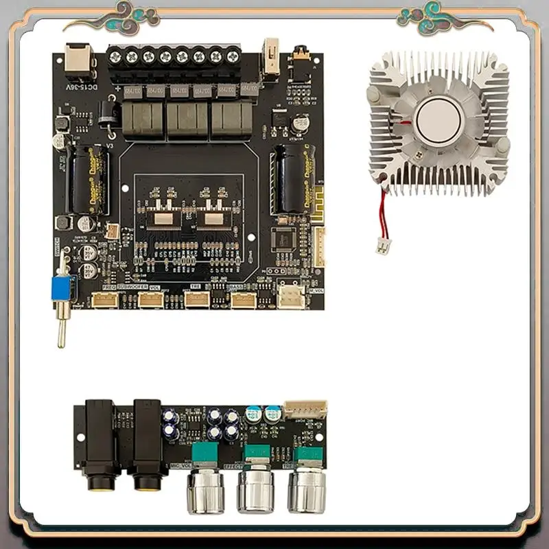 

Durable ZK-DAM L1 2X220w&350W 2.1 Channel BT Digital Power Amplifier Board TPA3251D2 High Power Low Noise Audio Amplifier Module
