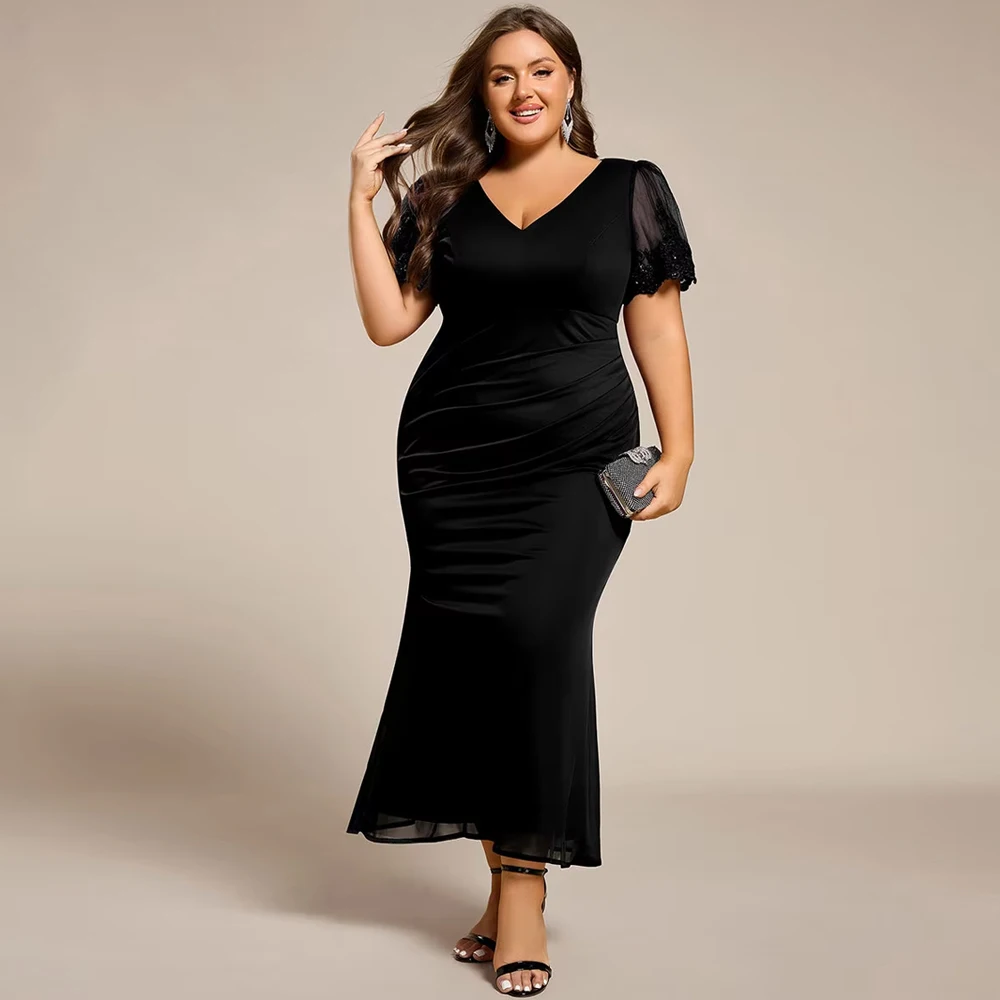 baziiingaaa-robe-de-soiree-grande-taille-a-manches-courtes-col-en-v-robe-queue-de-poisson-avec-details-perles-robe-de-soiree-formelle