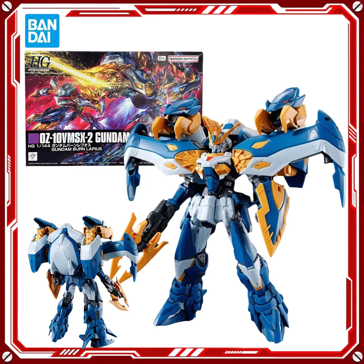 

Bandai Genuine Gundam Anime Model Kits OZ-10VMSX-2 Gundam BURN LAPIUS Toys HG 1/144 Action Figure Assembly Model Gift for Kids
