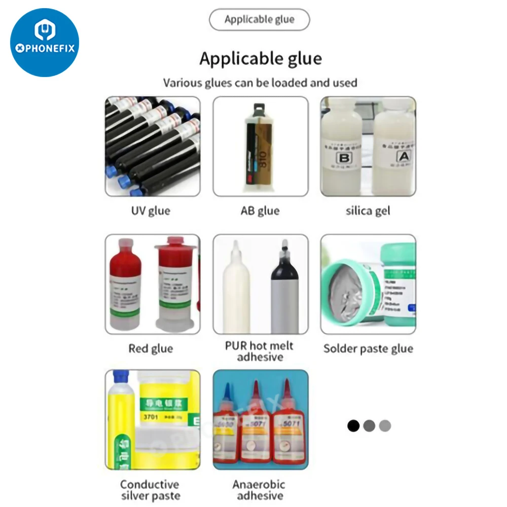 TBK-983B Automatic Glue Dispenser Machine for UV Glue/PUR Hot Melt Adhesive/Solder Paste For Mobile Phone PCB Board Dispenser