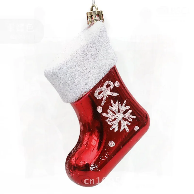 Christmas Candy Crutch Gift Box Boots Four-Piece Set Pendant Christmas Tree Decoration Props Cross-Border Wholesale