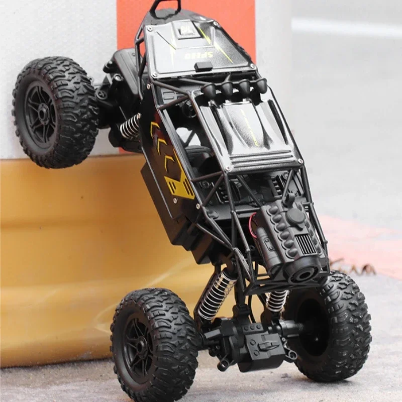 かわいいおもちゃの車のギフトアップグレード合金 6WD クライミングオフロード Rc カー、リモートコントロールカーモデル、おならスプレー 8K HD カメラ、男の子用のおもちゃ