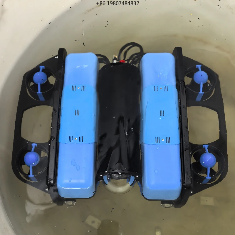 Oceanographic Research 1080p FHD Video Capture Aluminum High-performance Underwater Robot 8 Thrusters Remote  for