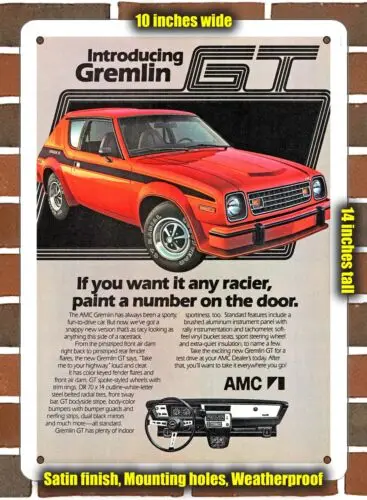 Metal Sign - 1978 AMC Gremlin GT- 10x14 inches