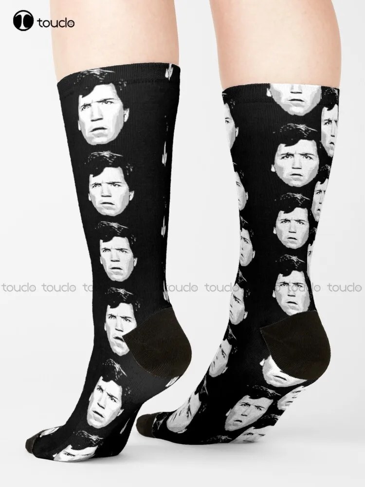 

Tucker Face Tucker Carlson Socks Socks Unisex Adult Teen Youth Socks 360° Digital Print Harajuku Gd Hip Hop Gift Retro 1Pair