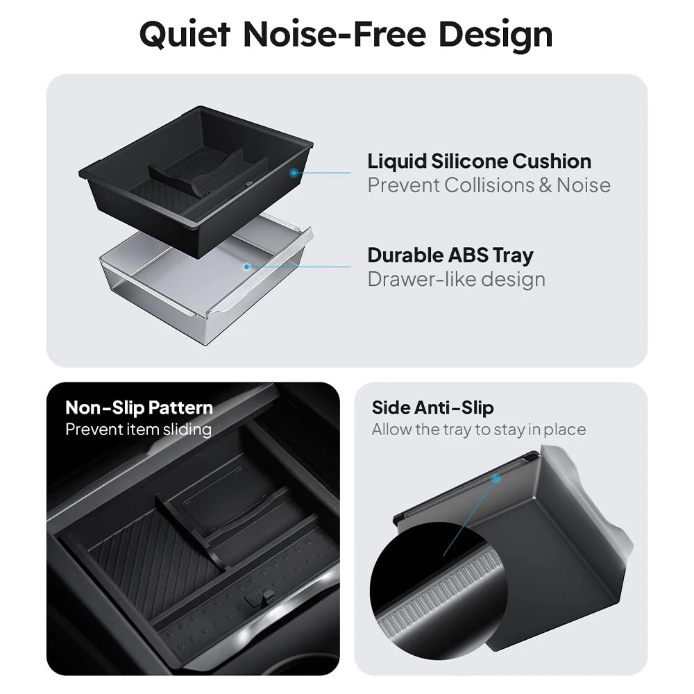 Armrest Storage Box for Tesla Model 3 & Y