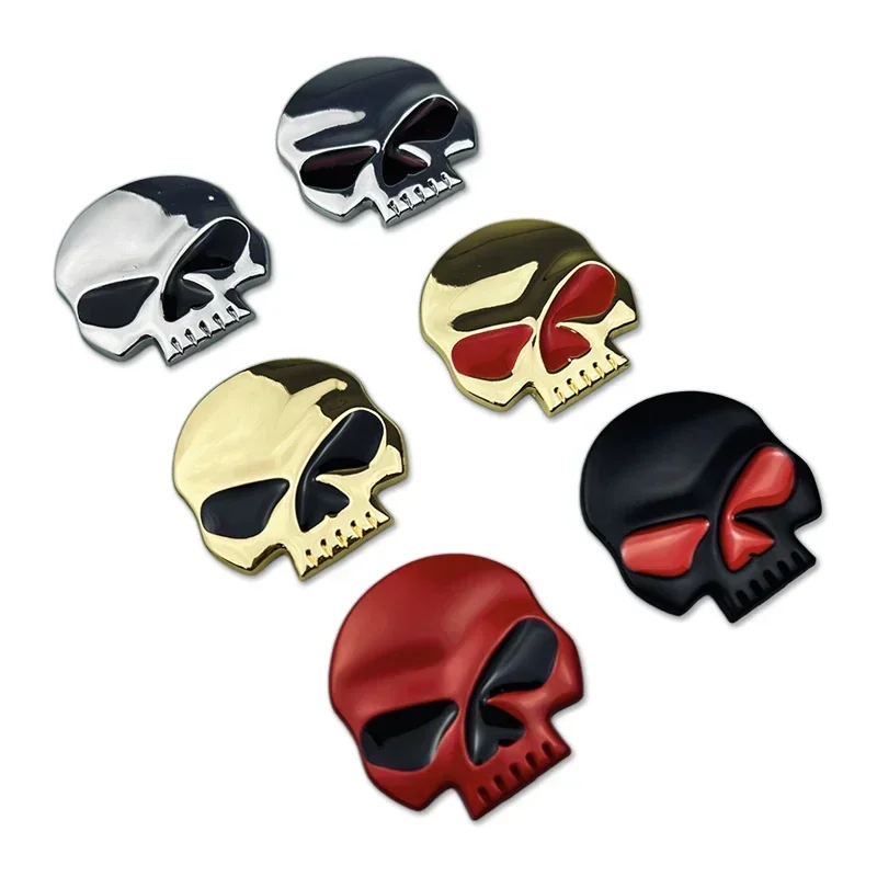 Metal Skull Emblem Car Rear Trunk Badge Sticker for Honda KIA Suzuki Toyota Mazda Lexus Land Rover Chevrolet VW Skoda
