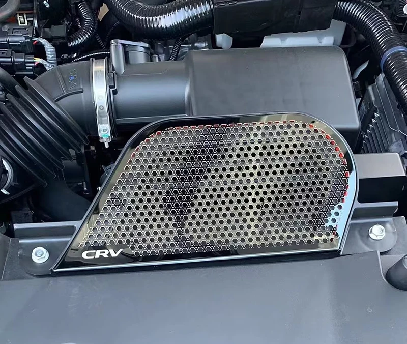 لهوندا CRV CR-V RS 2023 2024 اكسسوارات السيارات الفولاذ المقاوم للصدأ الحشرات-دليل غطاء البعوض الديكور لمنفذ المحرك