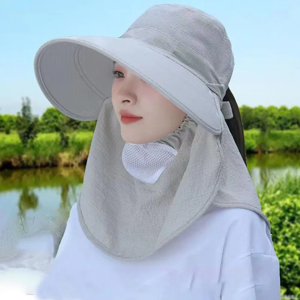 Sommer Schnelltrocknender UV-Schutz Fischerhut Gesichts- und Nackenschutz Outdoor Angeln Radfahren Verstellbarer Herren-Schirmhut Damen-Bucket-Hat – Detail 23