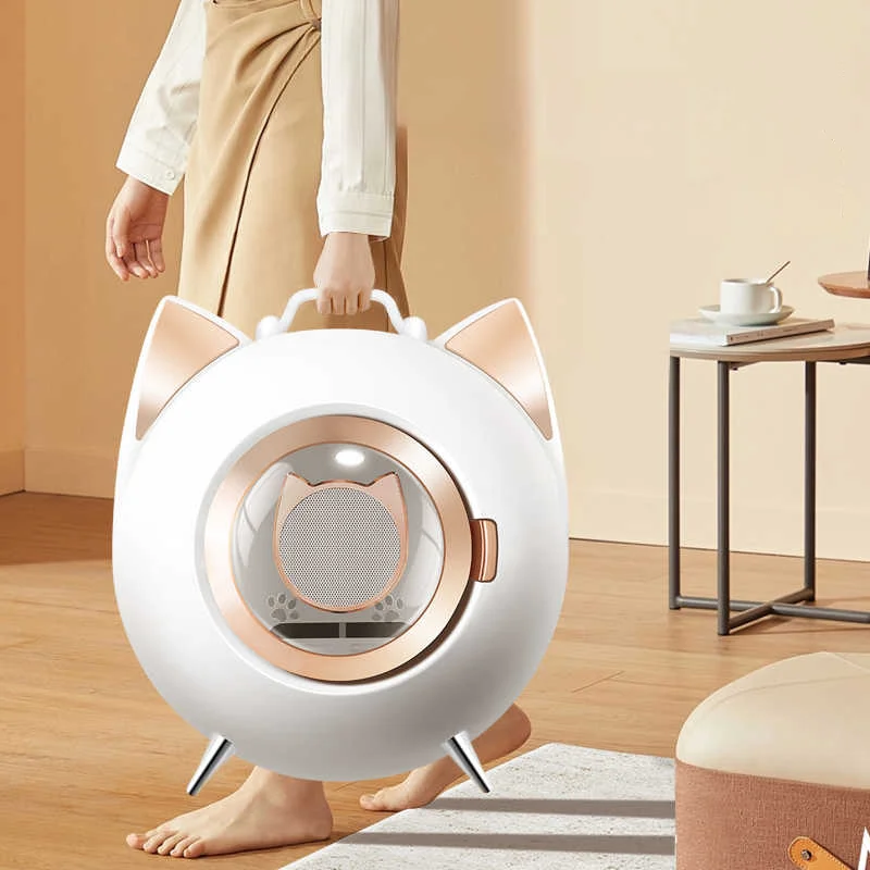 FishPrincess Mini Heated Pet Dryer Automatic And Quiet Powerful Cat And Dog Drying Box For Bathroom Grooming