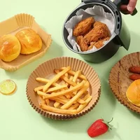 50/30 Pieces Kitchens Accessories Air Fryer Paper Kitchen Utensils Disposable Square Round Pastry Molds BBQ Plate Non-stick Pad 5