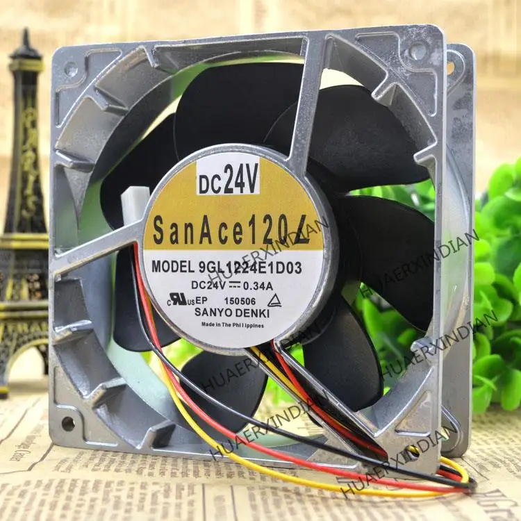 

New 12CM 12038 DC24V 0.34A 9GL1224E1D03 Cooling Fan Assembly Kit